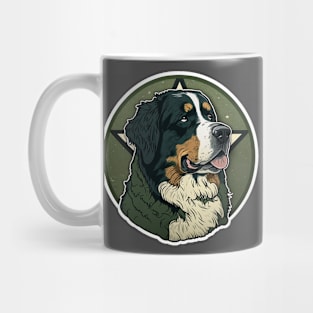 Bernese Mountain Dog Camouflage Motif Mug